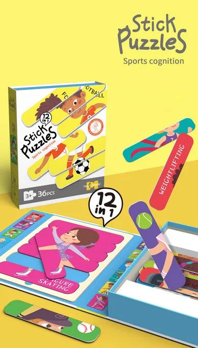 HKM-445715 36PCS Baby Matching Card Puzzle Set - Educational Cartoon Animal Jigsaw Toys for Kids