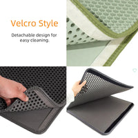 HKM-471571 Honeycomb Double Layer Cat Litter Trapping Mat for Effective Scatter Control and Waste Reduction