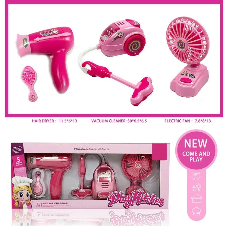HKM-049043 Colorful Plastic Kitchen Play Set for Kids - Fun Household Appliances Toys