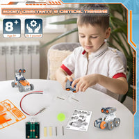 HKM-854739 21-in-1 Solar Robot Building STEM Toy Set with 210 Pieces for Ages 2-12