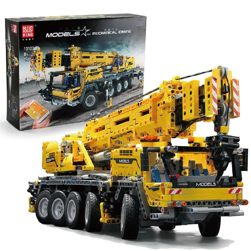 KTX-485011 Mechanical Crane App Programmable Remote Control Engineering Vehicle Puzzle Building Block Toy