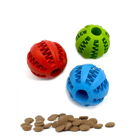 KTX-683987 Custom Funny Rubber Dog Ball Toy with Crinkle and Squeaker Inside