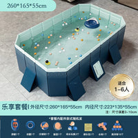 HKM-848339 Large Rectangular Above Ground Swimming Pool for Outdoor Use