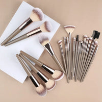 HKM-931283 Makeup Brush Set - 3 to 20 Pcs Soft Synthetic Hair Tools for Foundation, Eyeshadow, Blush, Highlighter, and Concealer