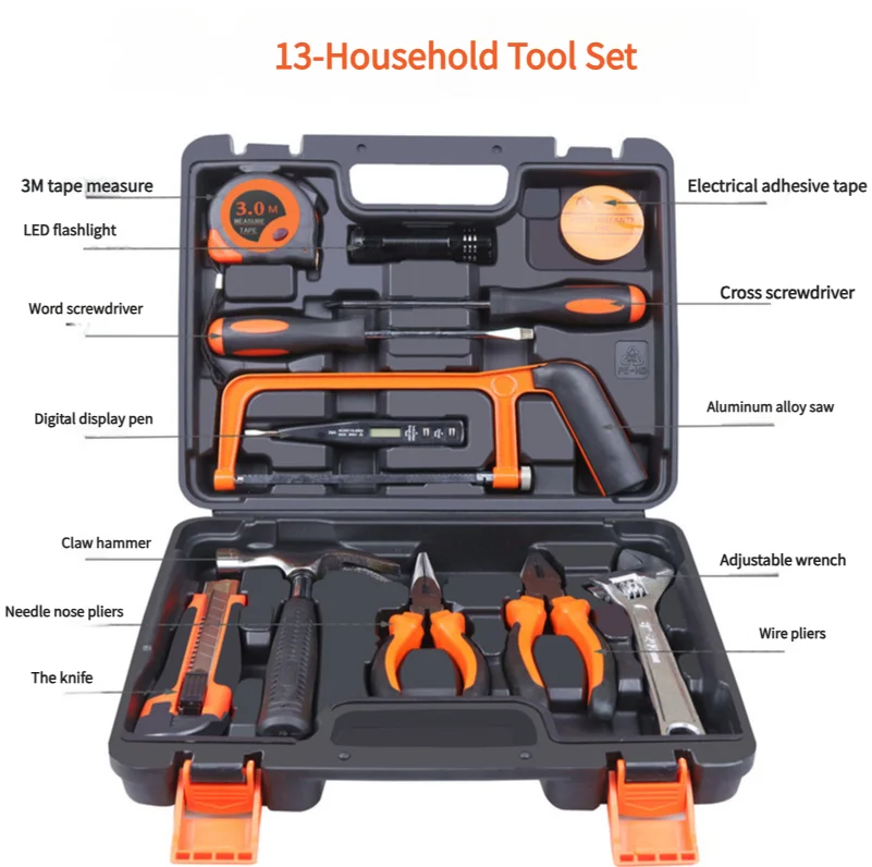 KTX-493651 13-Piece Car Repair Tool Set for Mechanics and Home Use