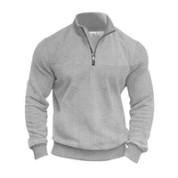 HKM-620627 Men's Knitted Pullover Half-zip Stand-up Collar Custom Solid Color Sweater Knitted Jacquard Bottoming Shirt Men's New Sweater