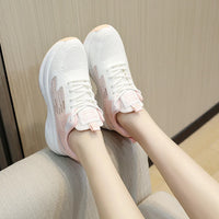 HKM-868115 2024 Summer Comfortable Breathable Single Layer White Mesh Joker Loafers Women's Leisure Sports Shoes
