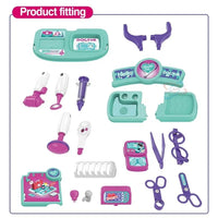 HKM-852435 Kids Pretend Play Doctor Toy Set with Luggage Trolley Case and Operating Table