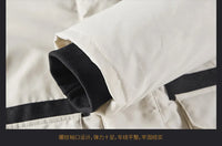 HKM-505363 Mens Winter Jacket Coat Oversized Thick Warm Outdoor Casual Solid Down Jackets for Men Simple Trendy Fur Collar Men's Coats