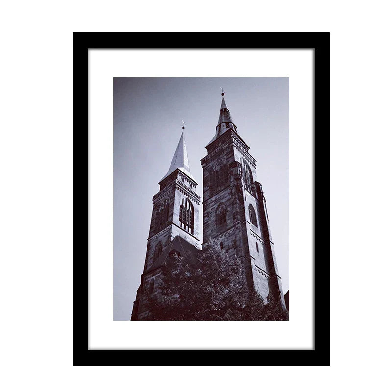 KTX-095827 Black Wooden Picture Frame Set for A4, A3, A2, and A1 Sizes