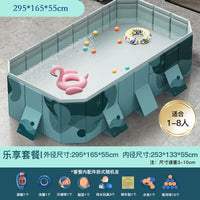 HKM-848339 Large Rectangular Above Ground Swimming Pool for Outdoor Use