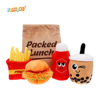 HKM-077203 Plush Multi-Choice Lunch Food Pet Squeaky Toy Collection - Various Designs