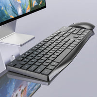 HKM-559571 Wireless Multimedia Keyboard and Mouse Combo with 104 Keys for PC and Laptop