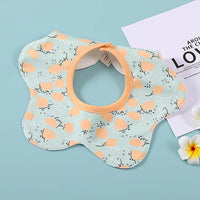 HKM-966419 Wholesale Baby Bib Printed Pattern Spring Summer Waterproof Wool 360° Rotatable Children's Saliva Towel Kids