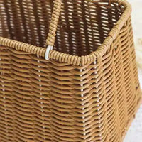 Top Choice Modern Ceramic Lacquer Storage Basket Luxury Natural Rattan for Holding Food Pet Items for Picnics