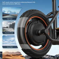 EU USA Stock Electric Bike Double Disc Brake Aluminum Alloy with Seat Basket for Grocery Shopping Scooter Electrique