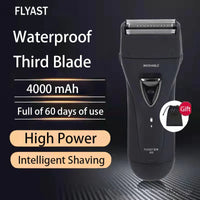 HKM-816019 Cordless Rechargeable Electric Shaver with 3-Blade Technology for Smooth Shaving on Face and Body