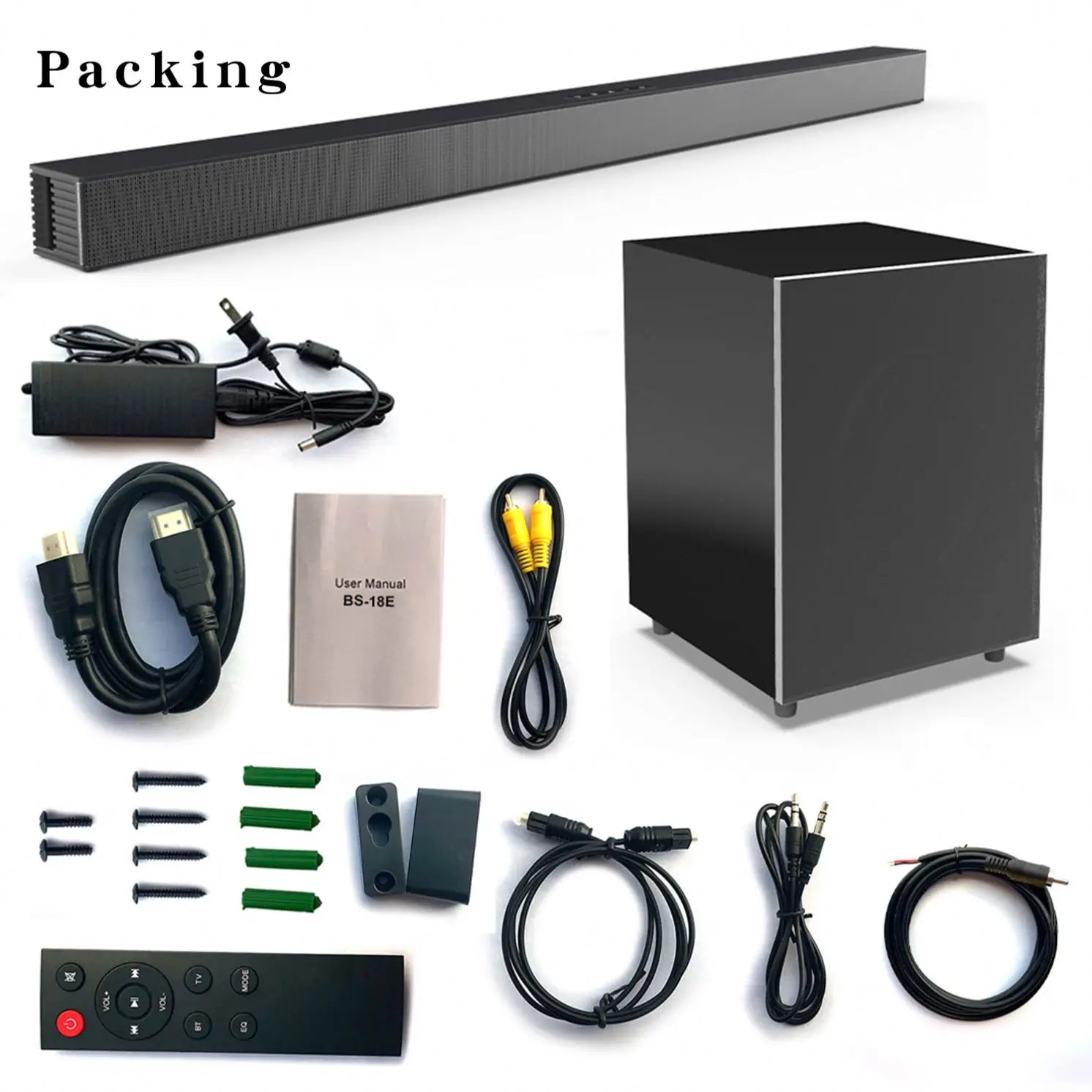 KTX-303763 Active 2.1 Channel Soundbar with Subwoofer and Bluetooth Connectivity for Home Theatre System