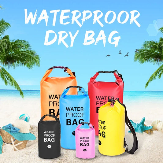HKM-011027 Durable Waterproof Outdoor Sport Backpack Dry Bag - Available in Multiple Capacities (2L, 5L, 10L, 15L, 20L, 30L)