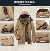 HKM-291795 Youth Cotton Blue Solid Color Zipper With Plush Loose Fit Spot Three-dimensional Patch Pocket Casual Jacket Men's Coats