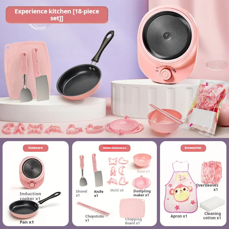 KTX-125715 Mini Kitchenware Cooking Set for Kids - Realistic Pretend Play Kitchen Toys