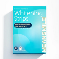 HKM-569683 Peroxide Free Teeth Whitening Strips - 7 Pouches for Effective Home Treatment