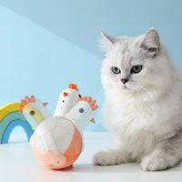 HKM-931475 Automatic Teasing Cat Toy with Realistic Sounds and Laser Tumbler Ball