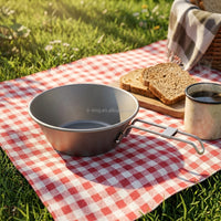Ti-King 99.6% Pure Titanium Sierra Bowl Pot With Lid Folding Handle for Camping Hiking