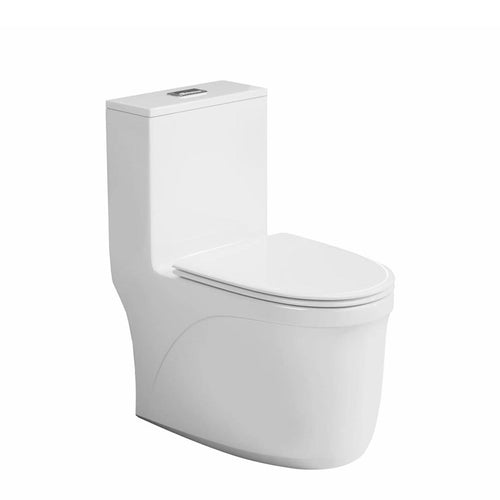HKM-3132627 Smart Toilet One Piece S-Trap Elongated Siphon Flush Dual Power White Ceramic Floor Mounted Bidet Toilet Seat