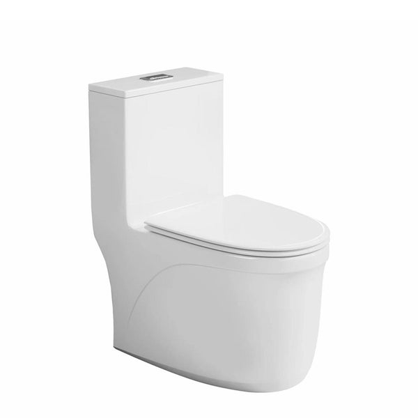 HKM-3132627 Smart Toilet One Piece S-Trap Elongated Siphon Flush Dual Power White Ceramic Floor Mounted Bidet Toilet Seat