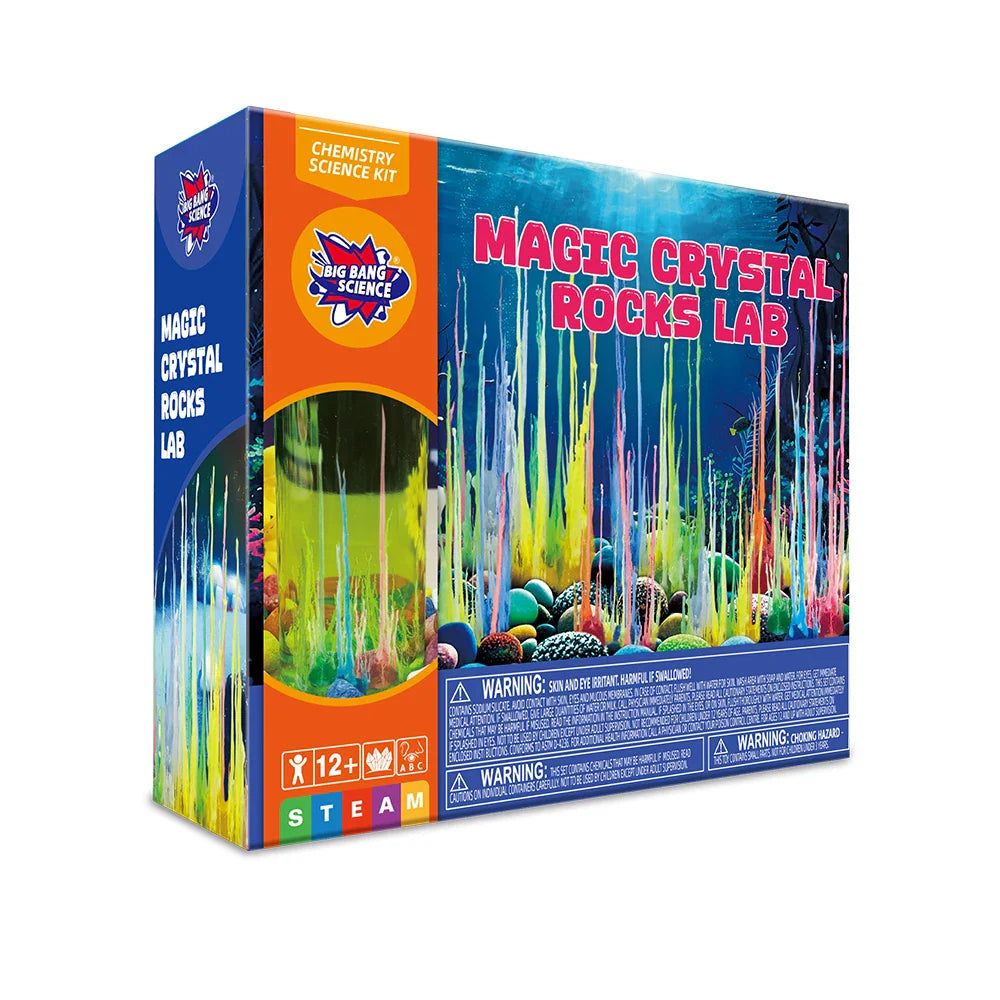 KTX-488147 Crystal Growing Science Kit for Kids - DIY Magic Stone STEM Educational Craft Toy