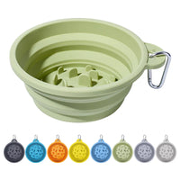 HKM-717907 Foldable Anti-Choking Silicone Pet Feeding Bowl for Dogs and Cats - Travel-Friendly Slow Feeder