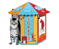 HKM-274963 Sustainable Corrugated Paper Cat Scratcher Tent for Playful Cats
