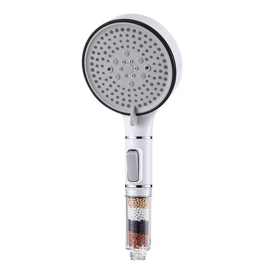 KTX-753491 High Pressure 5-Mode Handheld Mineral Rain Shower Head with Filter