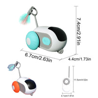 HKM-391379 Interactive Electric Cat Toy with Gravity Roll Feature and Feather Teaser
