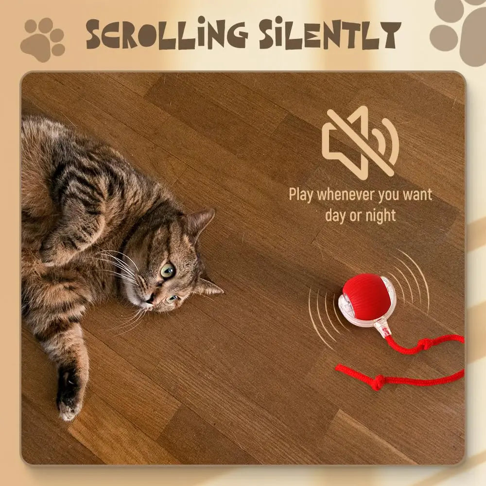 HKM-653523 Interactive Automatic Rolling Cat Toy Ball with USB Charging for Stimulating Play