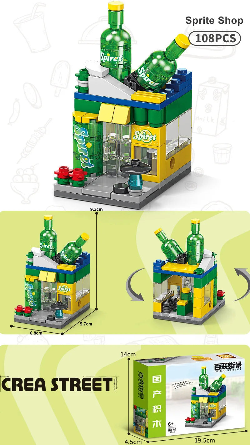 KTX-209043 8 in 1 3D Mini City Building Block Set for Kids