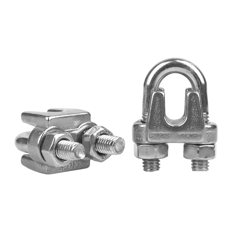 KTX-197587 Stainless Steel Wire Rope Clips and U Bolt Saddle Fasteners for M2-M14 Wire Ropes