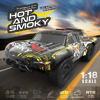 HKM-183571 1/18 Scale Waterproof 4x4 RC Racing Car 40+ MPH Remote Control Vehicle for Indoor/Outdoor Use