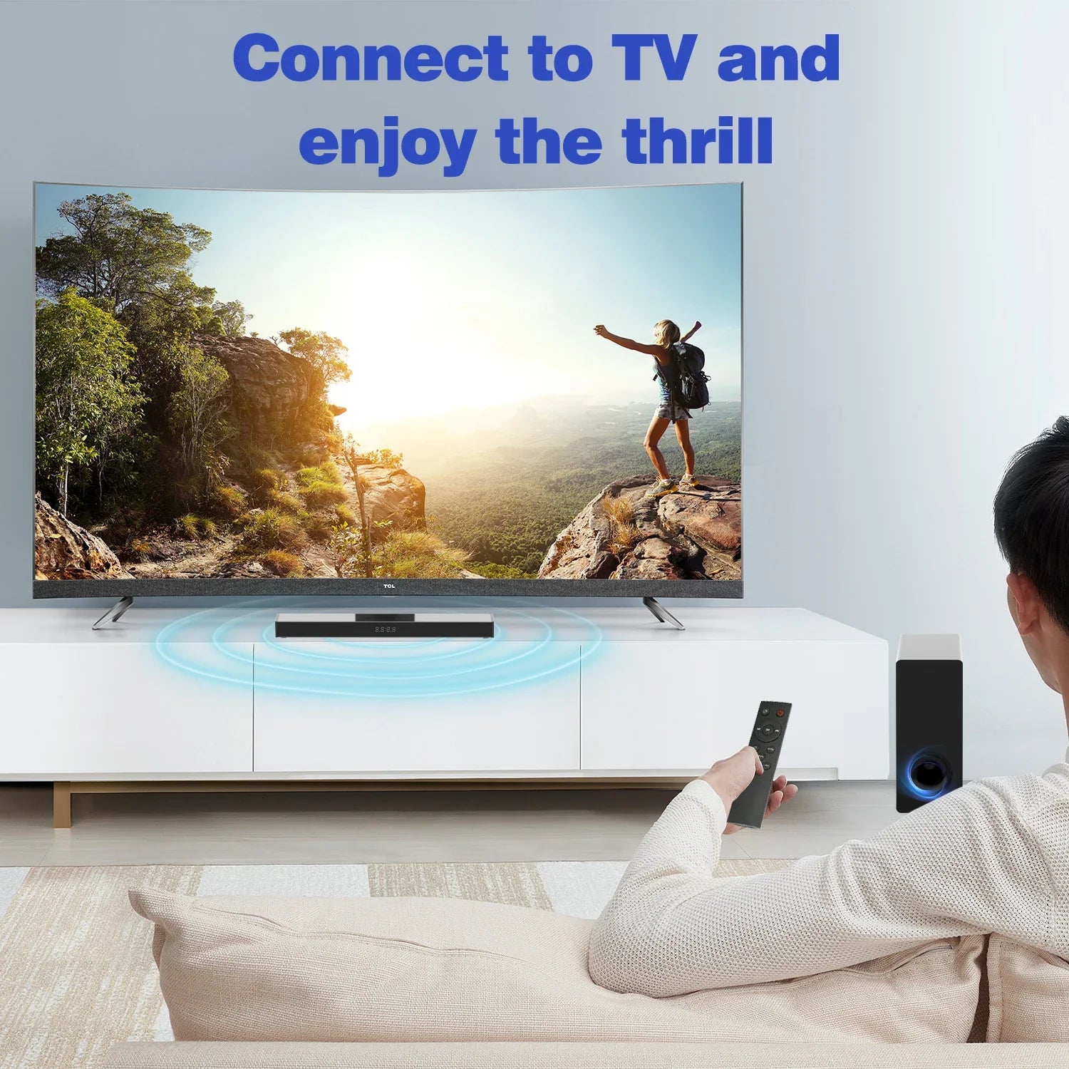 KTX-926355 2.1 Channel Sound Bar with Subwoofer - Wireless Home Theatre Sound System for TVs