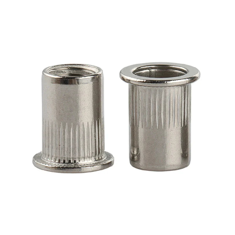 KTX-869907 M4 M10 Stainless Steel Blind Rivet Nuts, B8/B8M/B8T, Polished Flat Head, Metric Sizes