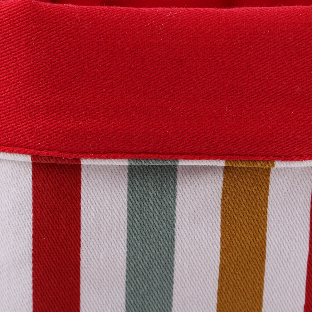 KTX-155475 Natural Cotton Fabric Foldable Bread Basket for Food Safe Storage