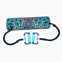 HKM-813267 Multifunctional Foldable Push-up Board with Resistance Bands for Home Gym Fitness