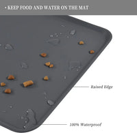 HKM-111123 Non-Slip Waterproof Silicone Pet Feeding Mat with High Lipped Design for Easy Cleanup