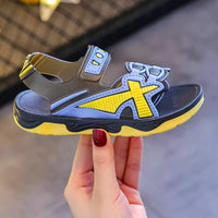 HKM-624083 Boys' Slides and Slippers Kids' Beach Shoes Wholesale PVC Children's Summer Sandals for Outdoor Play