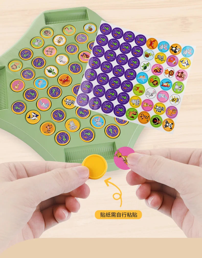 KTX-835091 Educational Memory Puzzle Board Game for Children Aged 2-7 – Fruit and Animal Matching Toy