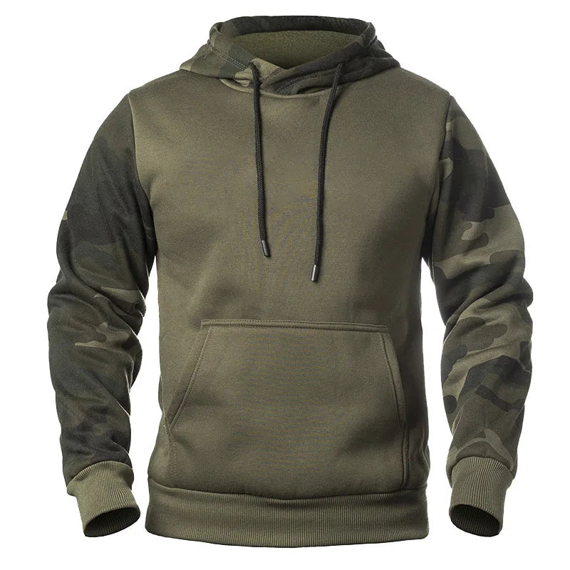 HKM-522323 European American Fashion Brand Men's Long Sleeve Hooded Jacket Autumn Winter Camouflage Sweater Heat Transfer Fleece Hoodie