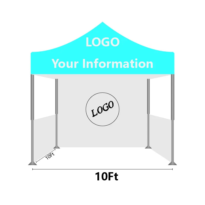 HKM-388435 Waterproof 10x10ft Aluminium Gazebo Canopy for Outdoor Events, Weddings, and Trade Shows