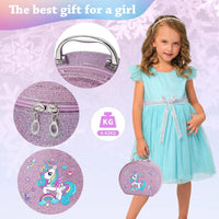 HKM-064851 Kids Nail Polish Set in Washable Makeup Bag for Ages 2-14 - Non-Toxic Pretend Play Cosmetic Toys