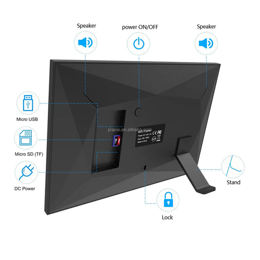 KTX-899219 7-Inch WiFi Touch Screen Digital Photo Frame with Frameo App for Easy Sharing